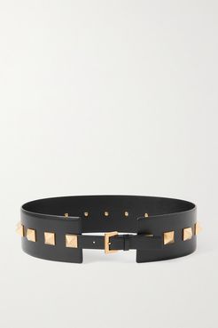 Garavani Studded Leather Waist Belt - Black