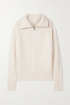Angela Cable-knit Cashmere Sweater - Ivory