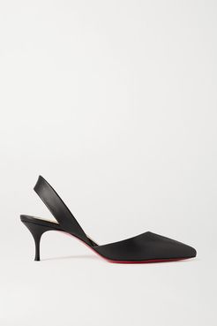 Viola 55 Leather Slingback Pumps - Black