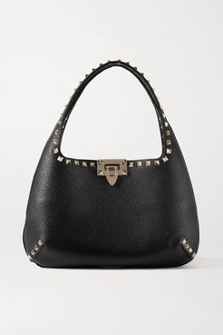 Garavani Rockstud Small Textured-leather Tote - Black