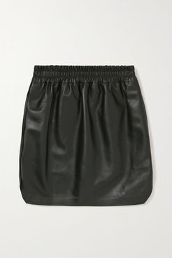Leather Mini Skirt - Green