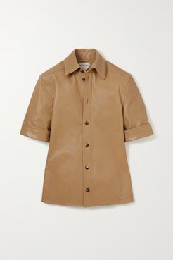 Leather Shirt - Beige