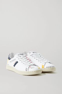 70s Tennis Printed Leather Sneakers - White