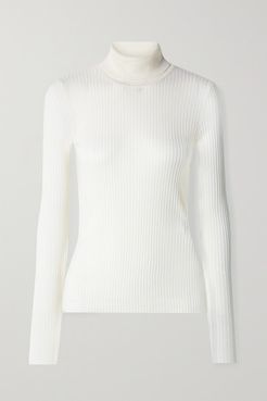 Peppe Ribbed Cashmere And Silk-blend Turtleneck Sweater - Ivory