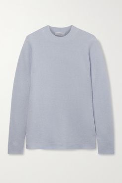 Harius Cashmere And Silk-blend Bouclé Sweater - Light blue