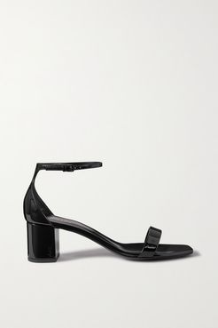 Loulou Patent-leather Sandals - Black