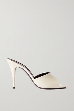 Glossed-leather Mules - Off-white