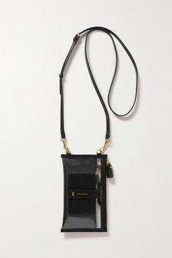 Everything Leather-trimmed Tpu And Recycled Shell Shoulder Bag - Black