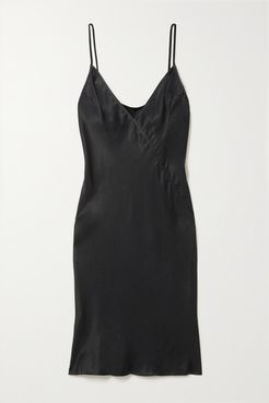 Pandora Paneled Cupro Mini Dress - Black