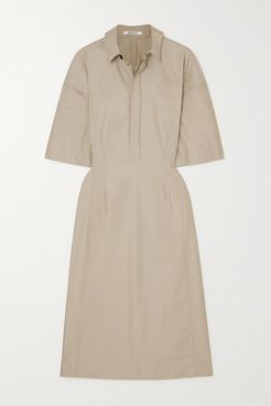 Safina Cotton-poplin Shirt Dress - Beige