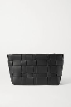 Odita Woven Leather Pouch - Black