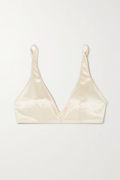 Sugar Satin Soft-cup Triangle Bra - Ivory