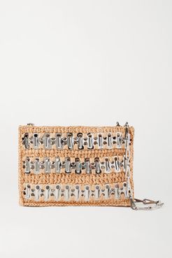 1969 Nano Raffia And Chainmail Shoulder Bag - Beige