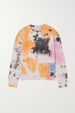 Athena Appliquéd Tie-dyed Cotton-jersey Sweatshirt - Ivory