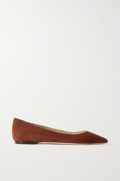 Romy Suede Point-toe Flats - Tan
