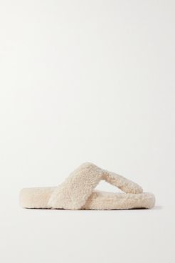 Relax Shearling Sandals - Cream