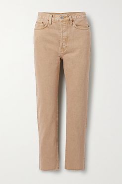70s Originals Stove Pipe Cropped High-rise Straight-leg Jeans - Sand
