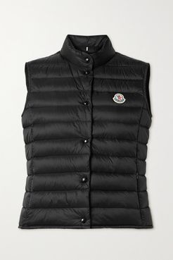 Liane Quilted Shell Down Vest - Black