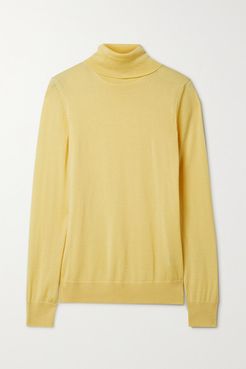 Cashmere Turtleneck Sweater - Pastel yellow