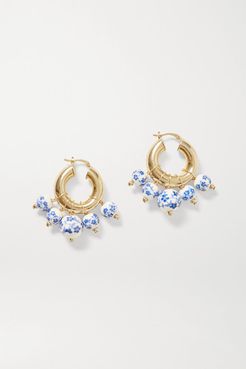 Sandro Gold-plated Bead Earrings - Blue