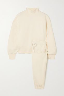 Blaire Cotton-blend Jersey Sweatshirt And Track Pants Set - Cream