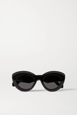 Cat-eye Acetate Sunglasses - Black
