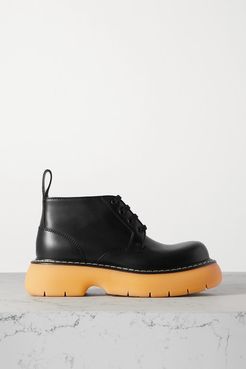 The Bounce Leather Ankle Boots - Black