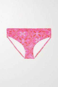Bel Air Floral-print Bikini Briefs - Pink