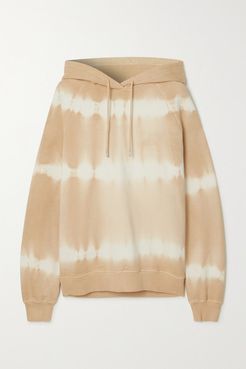 Net Sustain Tie-dyed Organic Cotton-jersey Hoodie - Beige