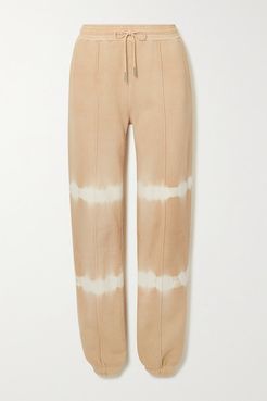 Net Sustain Tie-dyed Organic Cotton-jersey Track Pants - Beige