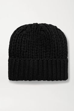 Ayfer Ribbed Cashmere Beanie - Black