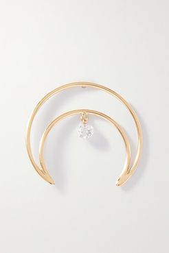 Fly Me To The Moon 18-karat Gold Diamond Earring