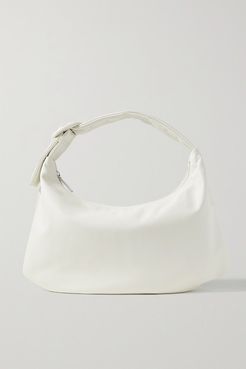 Lisa Medium Leather Shoulder Bag - White