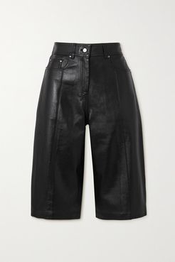 Fenella Leather Shorts - Black
