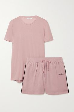 Net Sustain Brushed-tencel Pajama Set - Pink