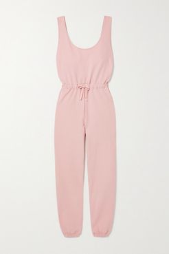 Net Sustain Brushed Organic Cotton-jersey Jumpsuit - Pink