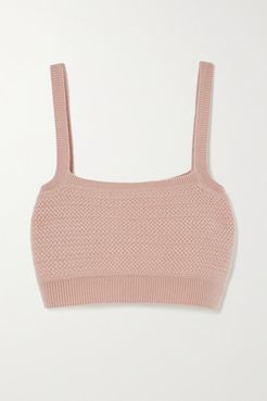 Imperial Cropped Cashmere Camisole - Antique rose