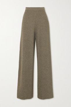 Ribbed-knit Pants - Mushroom