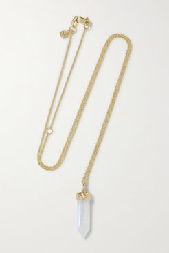 14-karat Gold, Moonstone And Diamond Necklace