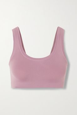 Touch Feeling Stretch-jersey Soft-cup Bra - Pink