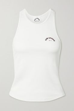 Frankie Ribbed Stretch-jersey Tank - White