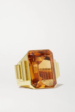 1940s 18-karat Gold Citrine Ring