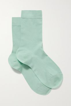 Cotton-blend Socks - Mint