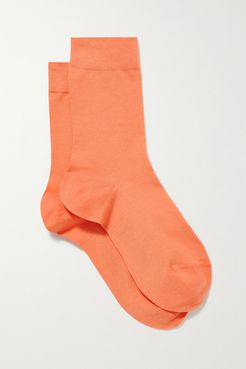 Cotton-blend Socks - Coral
