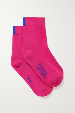 Cool Kick Stretch-knit Socks - Fuchsia