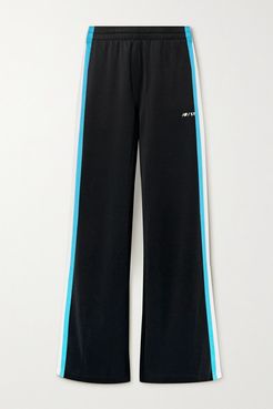 New Balance Striped Stretch-jersey Track Pants - Black