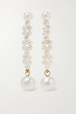 Tressé 14-karat Gold Pearl Earrings