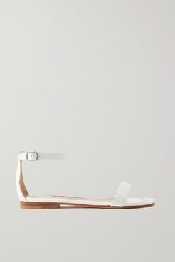 Chafla Patent-leather Sandals - White