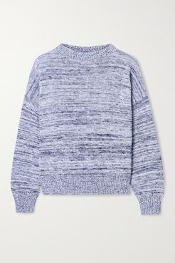 Leisure Hangar Mélange Cotton Sweater - Navy