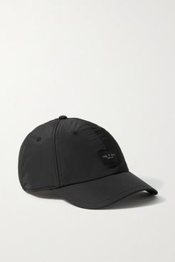 Addison Appliquéd Recycled Shell Baseball Cap - Black